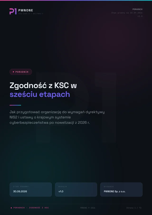 Okładka ebooka „Zgodność z KSC w sześciu etapach”