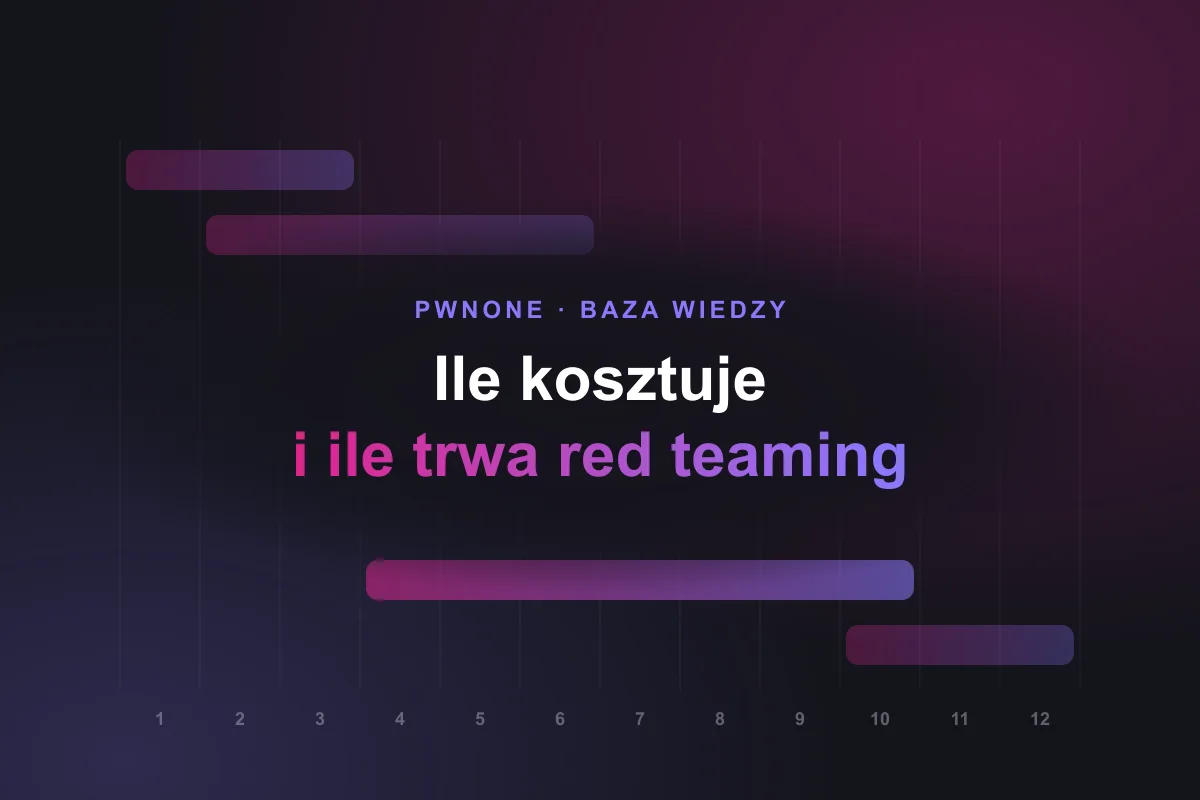Ile kosztuje red teaming i ile trwa TLPT? Ceny i terminy w 2026